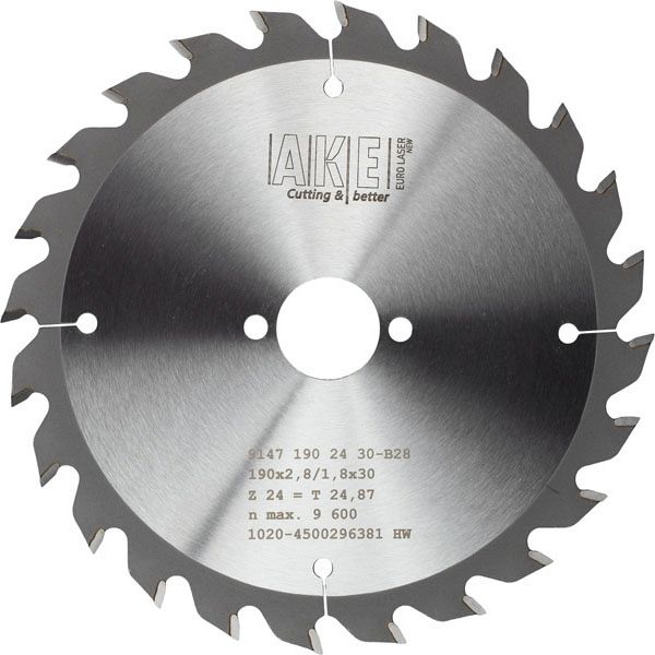 MTR-23 Lame de scie circulaire Bois 190 X 2,8/1,8 Z= 24 W