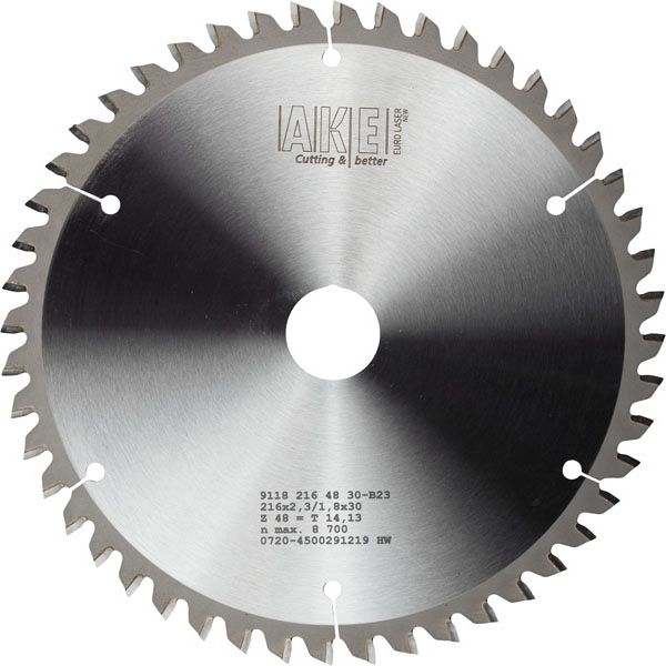 MTR-32 Lame de scie circulaire bois 216 X 2.3/1.8 Z= 48 W Neg.