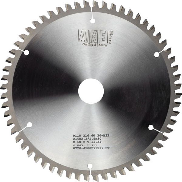 MTR-33 Lame de scie circulaire bois 216 X 2.3/1.8 Z= 60 W Neg