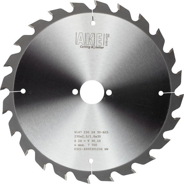 MTR-38 Lame de scie circulaire bois 230 X 2,5/1,8 Z= 24 W