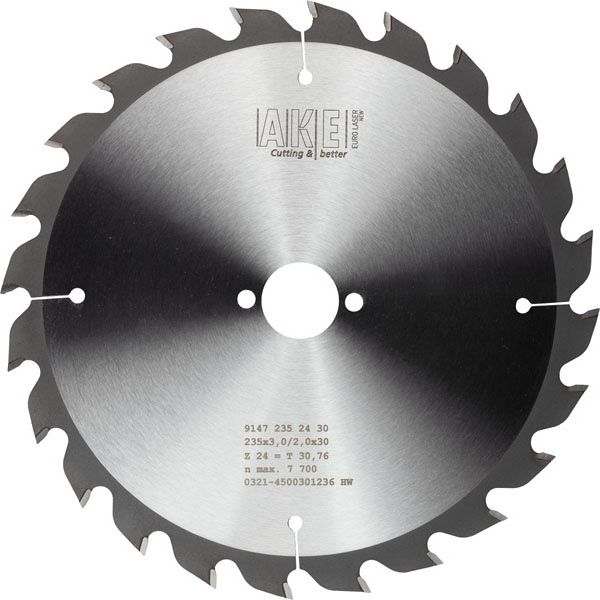 MTR-39 Lame de scie circulaire bois 235 X 3.0/2.0 Z= 24 W