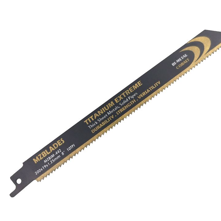 Lame de scie sabre titane bimétallique métal lourd 200mm MZBIM-442