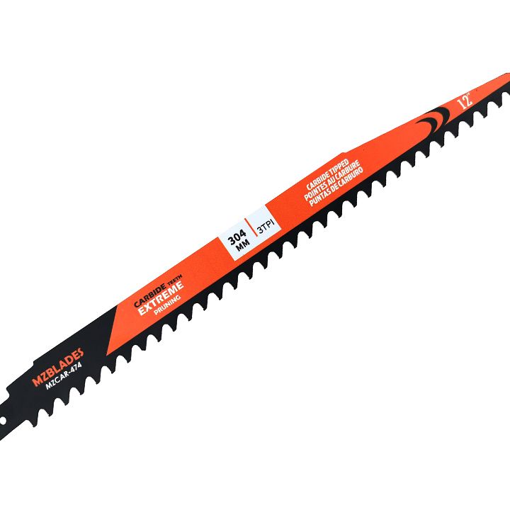 Lame de scie sabre Carbure Bois de jardin 3 TPI 304mm MZCAR-474